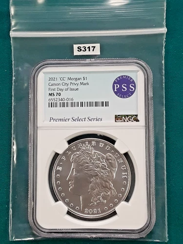 2021 CC Privy Silver Morgan Dollar! NGC MS70 First Day Of Issue! PSS Lable! S317