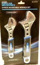 Popular Mechanics Pro Series  6" & 8"  Adjustable Wrench Set    **FAST SHIP**