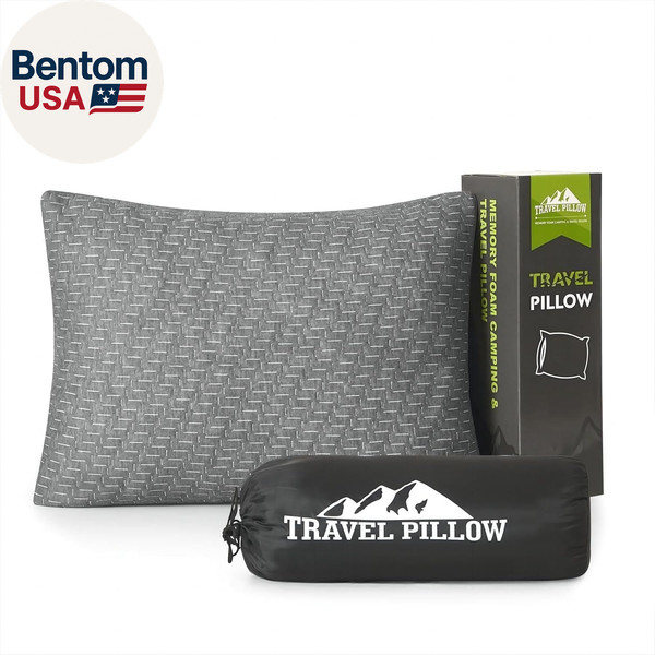 Almohada de camping almohada de viaje pequeña almohada de espuma viscoelástica triturada - compresible para mí