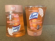 NOS 2 Pack Lysol No Touch Hand Soap Dispenser Refills Grapefruit Essence C19