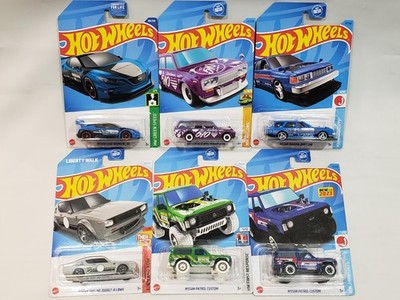 Lot of 6 Hot Wheels NISSAN Drift Cars 1/64 Skyline GT-R LBWK Datsun Patrol NISMO