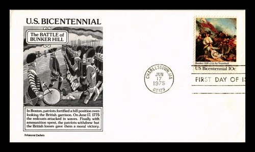 DR JIM STAMPS US COVER BATTLE OF BUNKER HILL BICENTENNIAL FDC ARISTOCRAT CACHET
