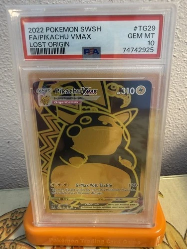 PSA 10 GEM MT 2022 POKEMON SWSH FA-PIKACHU VMAX #TG29 LOST ORIGIN