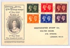 GB KGVI FDC 1940 POSTAGE STAMP CENTENARY Set{6} Illustrated *CHALON* Head YK408