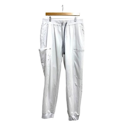 Fabletics White Performance Jogger Pants Womens XL Drawstring Cargo GJ2253977