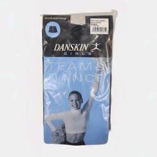 Danskin Girls Sz Large (12-14) Black Boy Cut Short Team & Dance Nylon Body Wear
