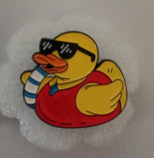 RUBBER DUCK- ENAMEL PIN-2 OR MORE PINS SHIPPING 5.99-SPEND 30 SHIPPING IS FREE
