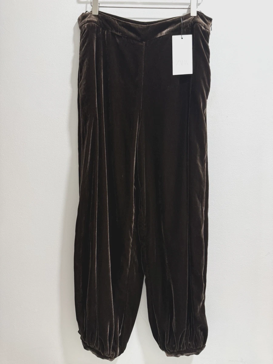 Pantalon Zara de la taille S, de couleur marron
