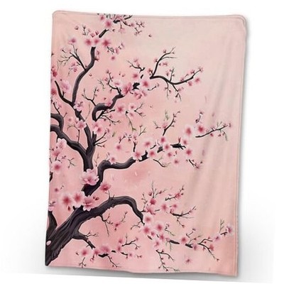 Beautiful Blanket - Soft, Cozy, and Lightweight 80×60 Inch Cherry Blossom
