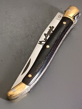 ANCIEN COUTEAU LAGUIOLE, THIERS, manche corne, guilloché.