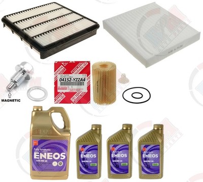 3pc Filter Tune Up Kit + 8QTS ENEOS 0w-20 Oil + MAGNETIC for Lexus Toyota V8