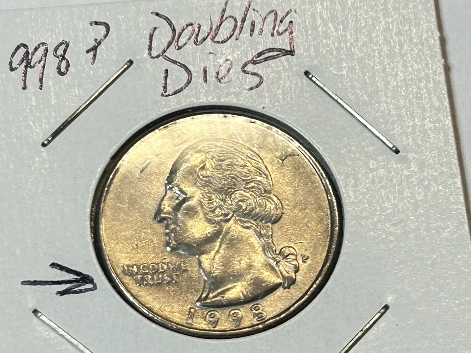 1998 P AU Washington Quarter DDO. Doubling "In God We Trust"(STUNNING) #1 - Image 2 of 4