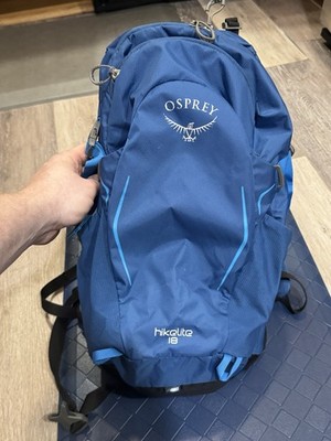 Osprey Hikelite 18L Pack Blue Hiking Backpack  w/ rain cover