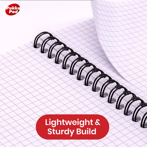 3x Pukka Pad A5 Squared Jotta Book, 5mm Grid, 200 Pages, Wirebound Notebook - Picture 6 of 7