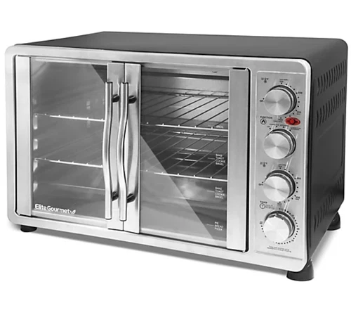 Elite Gourmet Double Door Oven with Rotisserieand Convection