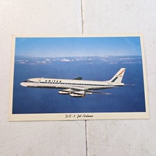Vintage Curteich United Airlines DC-8 Jet Airliner Postcard Unposted