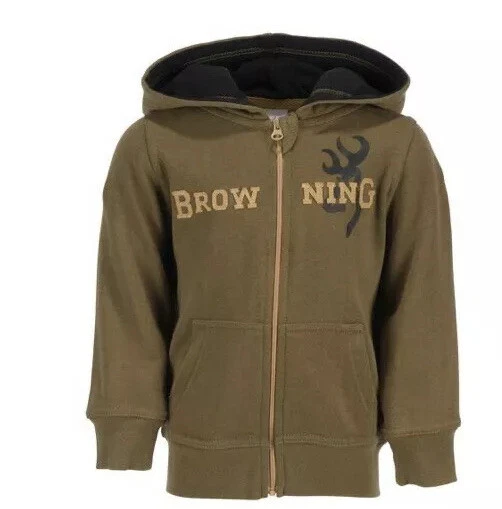 NEW Browning Toddler Buckmark Hoodie Youth  Sweater Size 5t  Brown NEW With Tags - Image 2 of 4