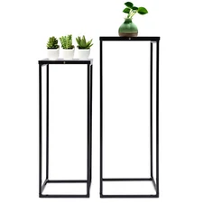 2 PCS Set Iron Metal Plant Flower Stand Holder Outdoor Indoor Wedding Party Rack