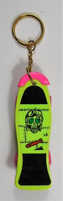 GLOBO VTG 80's SKATEBOARD FINGERBOARD KEY CHAIN RING TAIWAN MADE UNUSED O