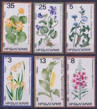 F-EX48201 BULGARIA 1982 MNH FLORES FLOWER IMPERFORATED.