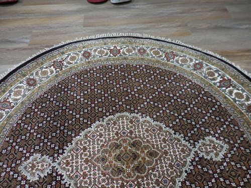 Bohemian Turkish Rug, Turkish Fish Design ,Hand Made Turkish Round Rug 6x6 Ft - Picture 14 of 18