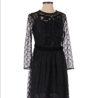 chinese dress ladies Nanette Nanette Lepore Women's Long Sleeve Lace Shirt Dress W/Contrast  Collar, Plum Multi, 14 : Amazon.ca: Clothing, Shoes & Accessories main image 1