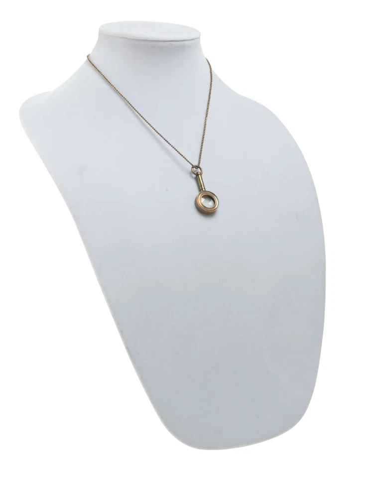 Collar Colgante Mini Lupa Estilo Vintage - Tono Dorado, Cadena 18" Foto 2 de 4