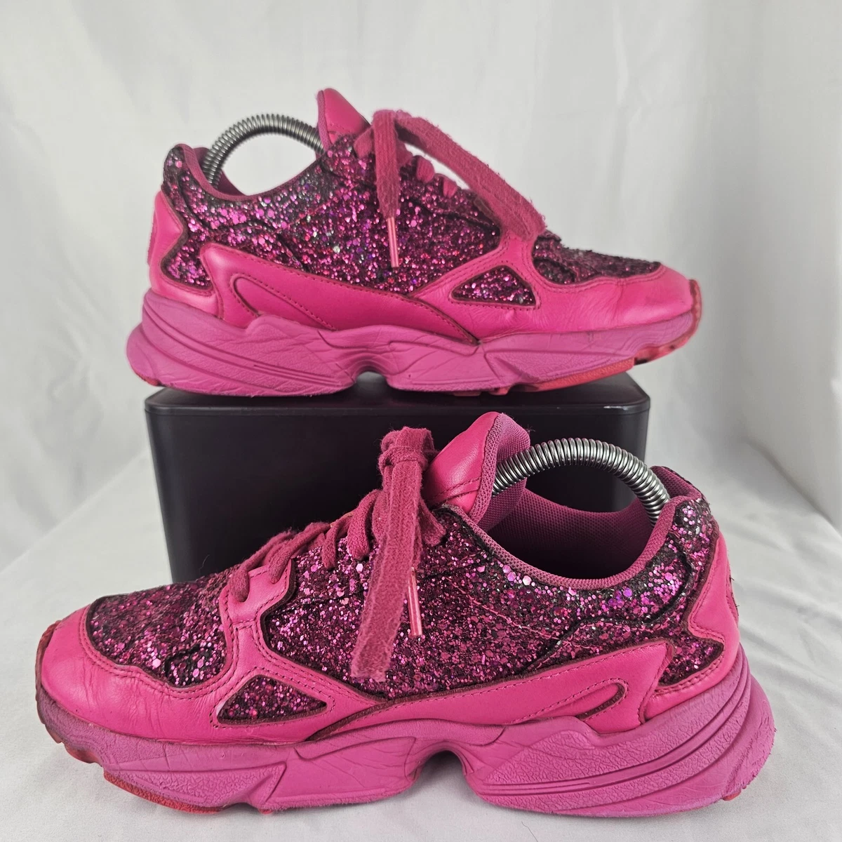 Adidas Falcon Pink Glitter Rose Women&#039;s Athletic Sneakers Size 8 | eBay