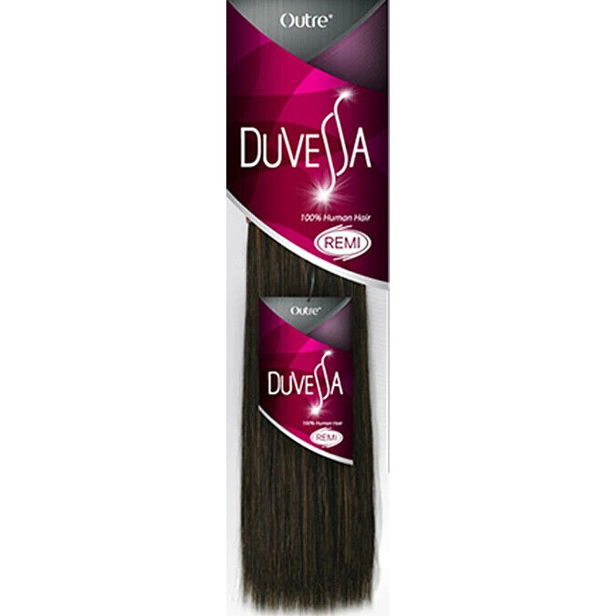 DUVESSA REMI YAKI STRAIGHT 100% Human Hair for Weaving 12" COLOR #4