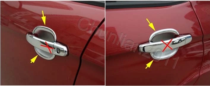 Manija de puerta cuenco taza cubierta embellecedor para Suzuki Swift SX4 2005-2017 plástico cromado Foto 2 de 3