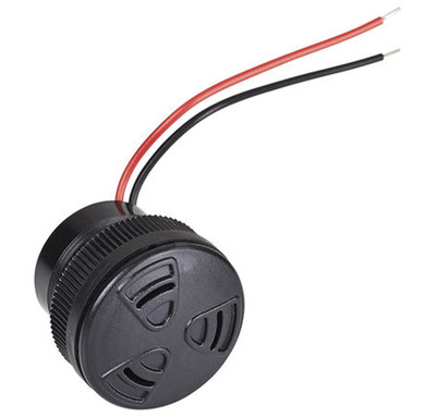 Elektromechanischer Anzeigesummer, spritzwassergeschützt, IP54, fliegende Leitungen ABI-047-RC