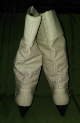 Bottes Femme Joyce Wind En Cuir Blanc - Pointure 7.5 W (US) - Occasion