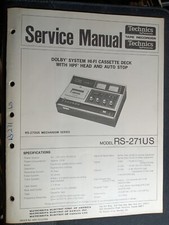 Panasonic RS-271US Cassette Deck Service Manual Original
