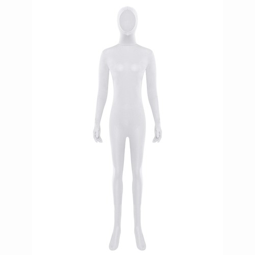 Unisex Women Men Jumpsuit Dance Bodysuit Gymnastics Leotard Stretch Hooded Suit - Picture 102 of 111