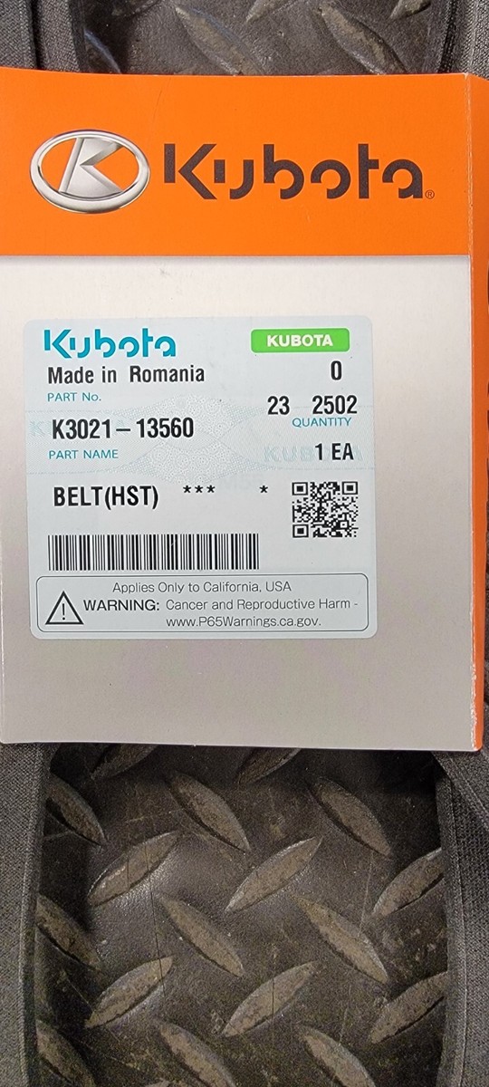 K3021-13560 OEM KUBOTA DRIVE BELT FOR ZTURN MOWER | eBay