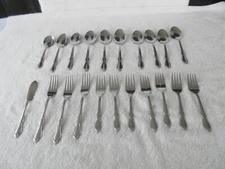 21 PIECE SET OF STAINLESS ~[Simeon L & George H Rogers CO.] ONEIDA LTD FLATWARE!