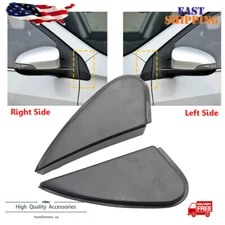2x Car Side Mirror Corner Triangle Cover Trim Fit Toyota Corolla 2014 2015 2016