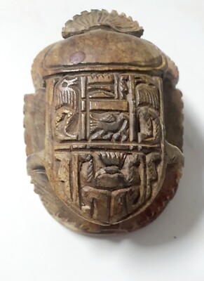 RARE ANCIENT EGYPTIAN ANTIQUE SCARAB Carved Stone