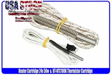 24V 50W Ceramic Cartridge Heater Tube and Thermistor Cartridge HT-NTC100K 