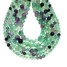 Natural Fluorite Beads 6 mm 8 mm Round Beads Purple Green Blue 15.5" Strands