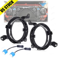 2X 7" LED Headlight Mounting Bracket Ring with Adapter For Jeep Wrangler JL 2019