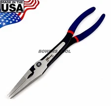 Pro America 11” XL Heavy Duty Straight Slip Joint Long Nose Pliers Made in USA