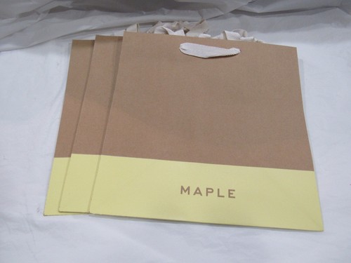 Word MAPLE on Thick Paper Shopping Gift Bag w/Ribbon Handle 11" H 11.25" W 7" D - Picture 8 of 13