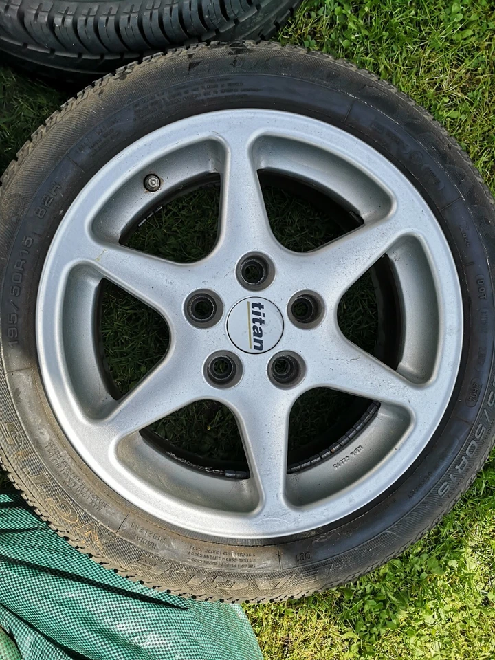 4 Alu Felgen Kompletträder TITAN R.O.D 7J15 H2 ET38 LK 5x112 KBA 42973 195/50R15 - Bild 4 von 4