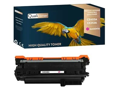 Toner pour HP CE403A CE253A Compatible (Magenta) x1 QUALITONER - Photo 1/4