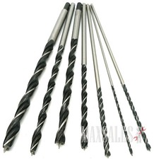 7pc 12" Long HSS BRAD POINT WOOD DRILL BIT SET 1/8 3/16 1/4 5/16 3/8 5/32" 1/2"