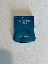 JoyTech 1M 1MB 1 Megabyte PlayStation PS1/PS2 Memory Card - Metallic Blue/Green