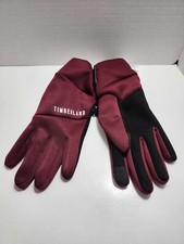 NEW Timberland Touchscreen Gloves Women's Size SM Small Maroon Black NWT