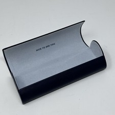 Warby Parker Glasses Hard Magnetic Case Blue Navy and Grey Nice to See You Clean