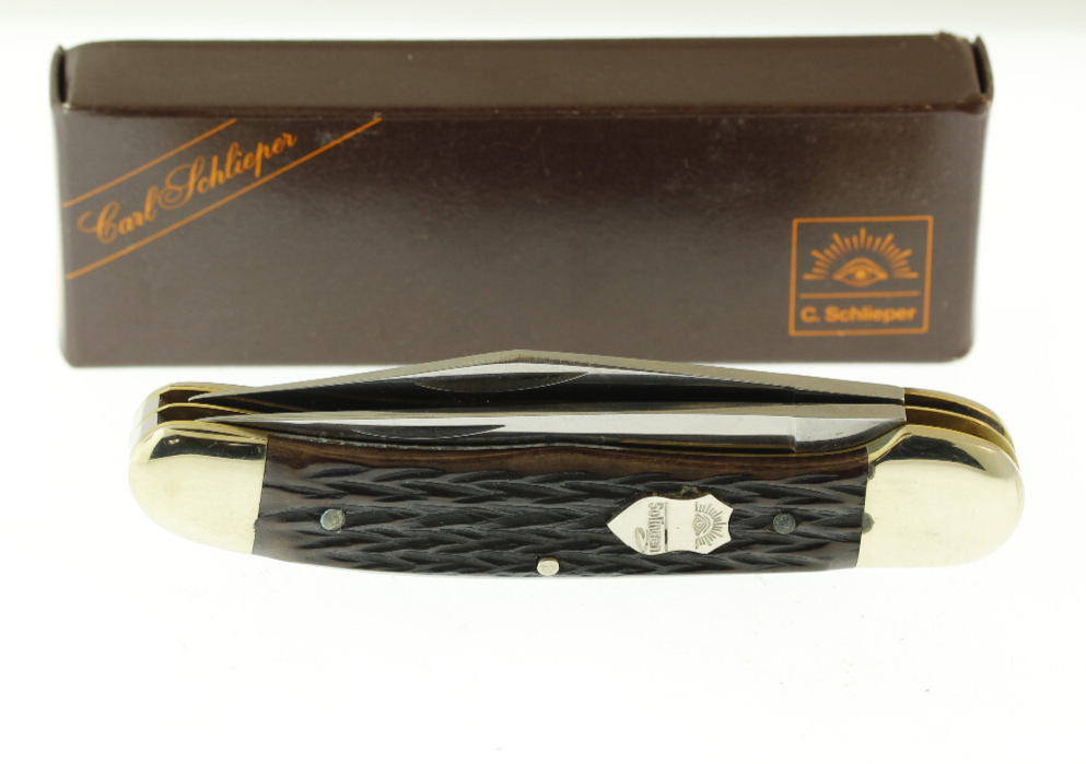 Carl Schlieper Eye GX Hammered Forged 2 Blade Knife w/ Box 3 13/16